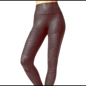 ALO Glossy Moto Leggings